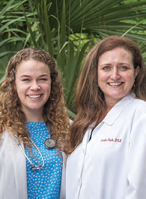 Dr. Leslie S teele DVM and Dr. Megan Hardy DVM of Advanced Animal Care of Mount Pleasant