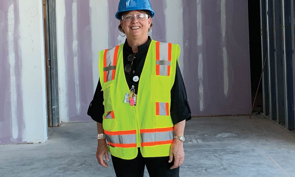 Sue Lindstrom on site of the new MUSC Children’s Hospital.