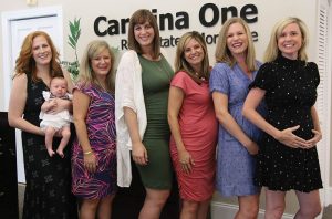 Carolina One's Lara Schellenger and baby Caroline, Cheryl Brannan, Christi Fabie, Sarah Yandle, Lauren Newman and Anna Gore