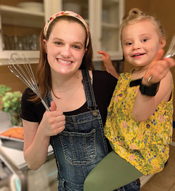 Cora Hanak with her sister Charlotte