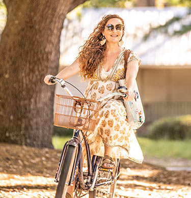 Megan Hewitt finds inspiration biking around her Old Village home.