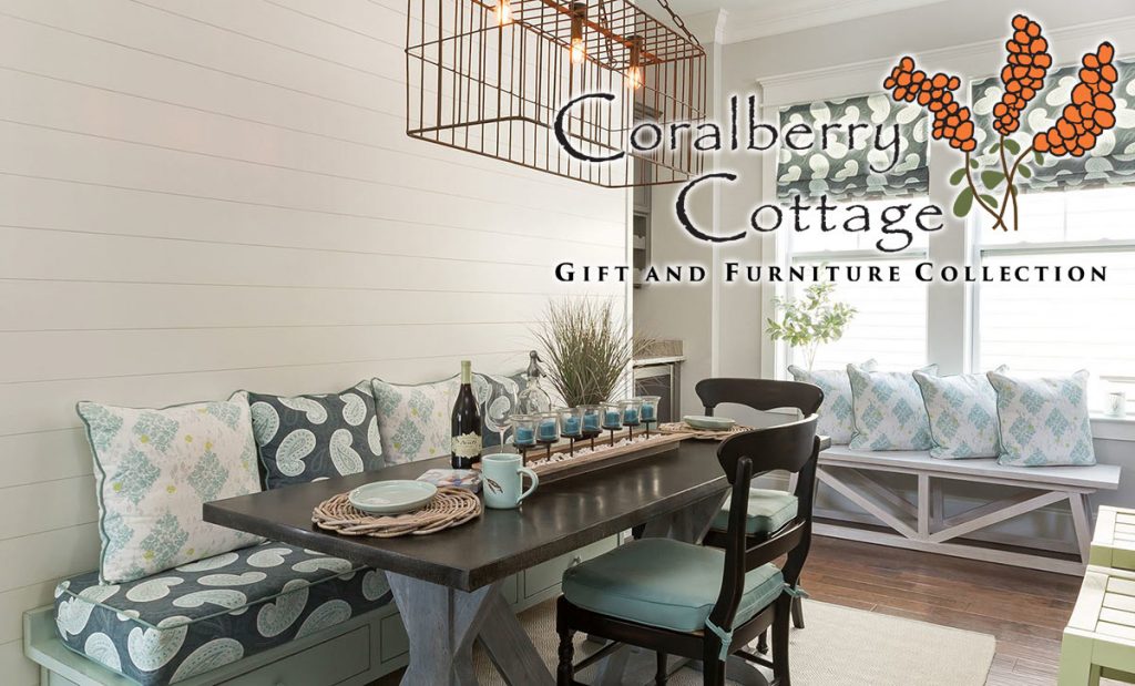 Coralberry Cottage, Mount Pleasant, South Carolina's premier source for coastal casual furnishings.