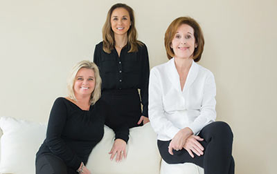 The team from Charleston Fine Homes - Chari Karinshak, Franne Schwarb and Yvette Grist