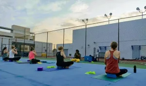 Women at MUSC Wellness Center on exercise mats