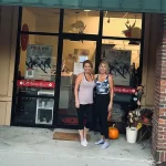 Karen Corbin and her sister Sonya exercise together in Summerville.