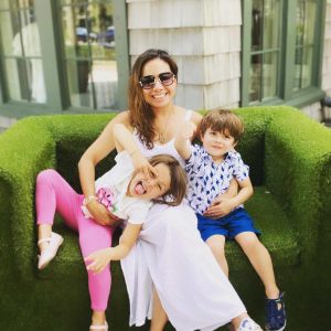 mother-of-two Ximena Ruiz with her kids Eva and Nico