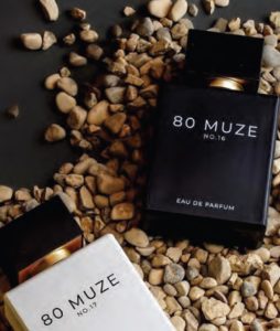 Photo of an 80 Muze perfume bottle