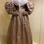 Photo of an early damask and lace dress For a Southern Belle.