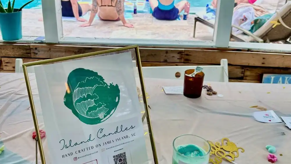 Island Candles, hand-crafted on James Island, SC.