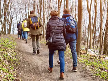 A silent hiking tour