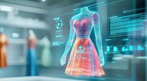 Graphic of a futuristic AI dress