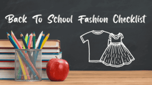 Image of a chalkboard and drawing of clothing