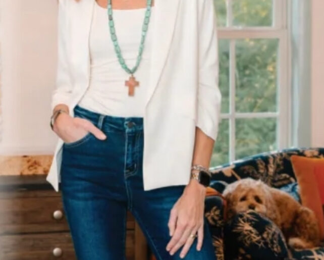 Ruth Campbell wears looks by Love Bella.