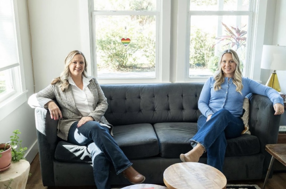 This image displays Amanda Mullen on the left and Kelsey Schwab on the right