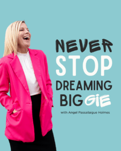 This image displays the cover of the podcast, “Never Stop Dreaming Biggie”